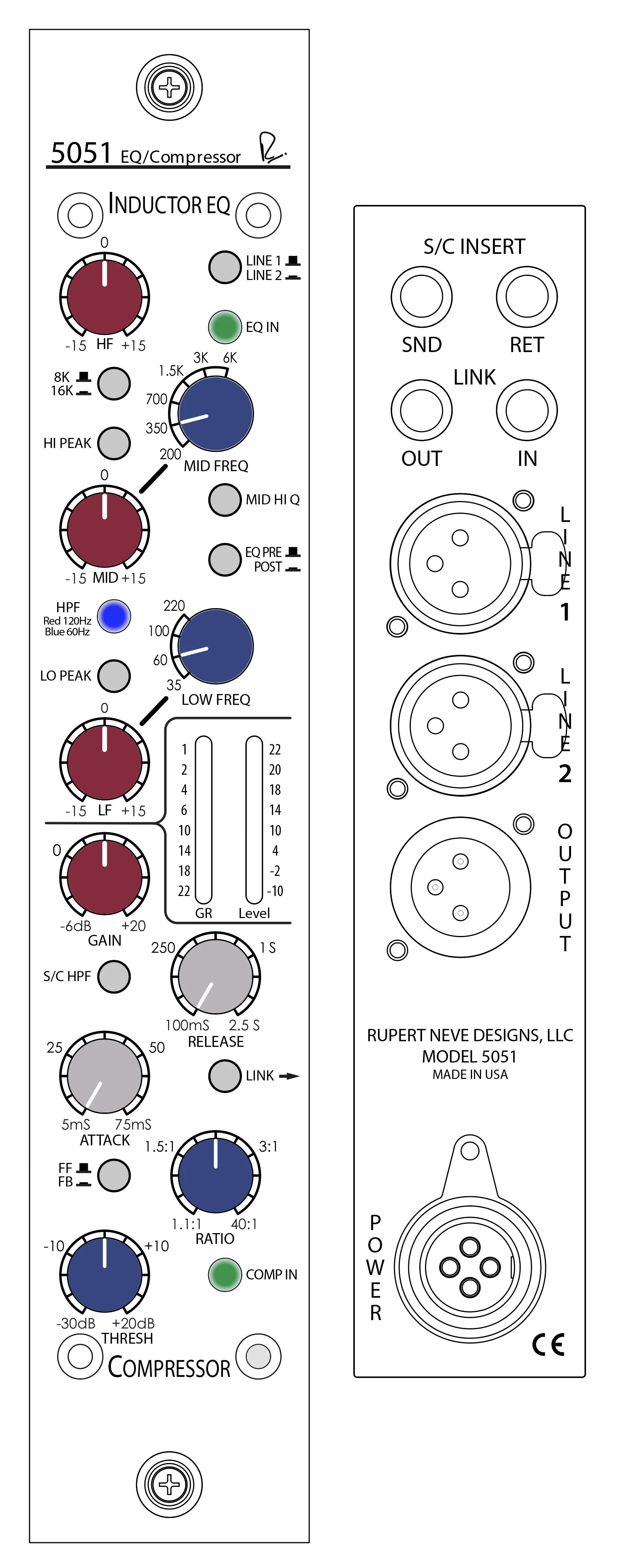 5051 Inductor EQ / Compressor — Rupert Neve Designs
